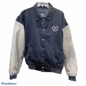 International Denim Black Bomber Jacket Cadillac